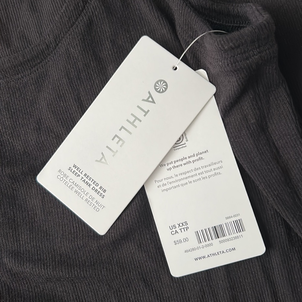 Athleta well Rested Sleep Tank Dress in black - Picture 5 of 6